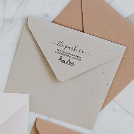 キャンプテーマ |ファミリー名署名差出人住所 ラバースタンプ