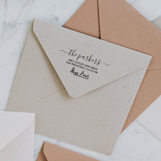 キャンプテーマ |ファミリー名署名差出人住所 ラバースタンプ