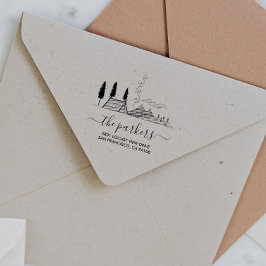 キャンプテーマ |ファミリー名署名差出人住所 ラバースタンプ