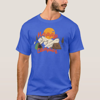 キャンプデザインがおもしろい Tシャツ
