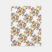 キャンプトレイルミックスナッツスナックキャンピングハイキングアウトドア フリースブランケット (正面)