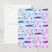 キャンプトレーラカラフルーバンライフRVパターン ポストカード (正面/裏面)