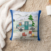キャンプトレーラーピロー クッション (ブランケット)