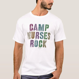 キャンプナースロックスおもしろいキャンピングメディカルスクワッドメディ Tシャツ