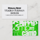 キャンプネオングリーンストライプ 名刺 (正面/裏面)