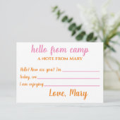 キャンプノテパーソナライズされたカーズフォーガールズ サンキューカード (スタンド正面)