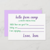 キャンプノテパーソナライズされたカーズフォーボーイズ サンキューカード (正面/裏面)