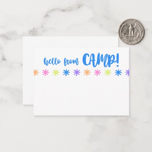 キャンプノーテカード文房具! ノートカード (正面/裏面インサイチュ)