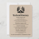 キャンプバチェロレッテと週末の日程 招待状 (裏面)