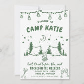 キャンプバチェロレッテウィークエンド招待状 招待状 (正面)