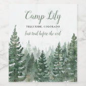 キャンプバチェロレッテウッドランドフォレストウィークエンドパーティー ワインラベル (シングルラベル)