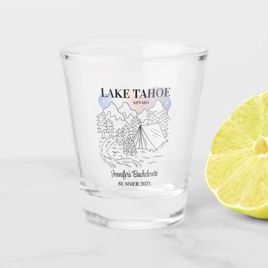 キャンプバチェロレッテガールズトリップキャンピングカスタム ショットグラス (正面)