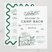 キャンプバチェロレッテガールズトリップグランピンバッハ 招待状 (正面/裏面)
