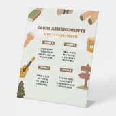 キャンプバチェロレッテキャビン割り当てシナリオ 台座サイン (正面)