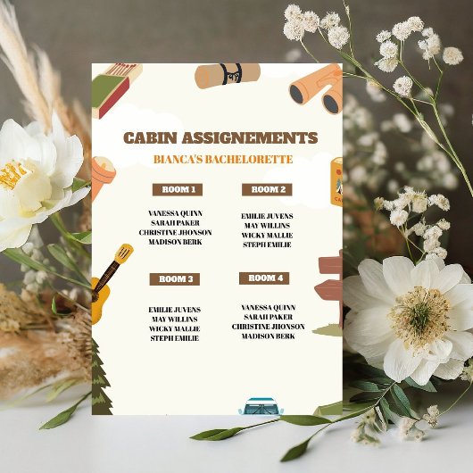 キャンプバチェロレッテキャビン割り当てシナリオ 台座サイン