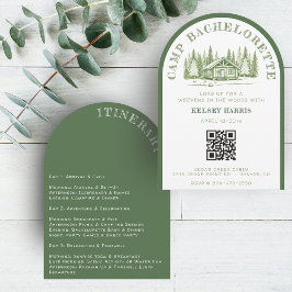 キャンプバチェロレッテキャンピングウィークエンドグリーン 招待状