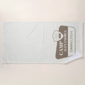 キャンプバチェロレッテキャンピングサインブライデスメイド ビーチタオル (正面)