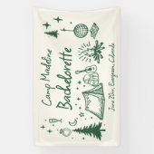 キャンプバチェロレッテキャンピングハンドドロー書ドズグリーン 横断幕 (縦)