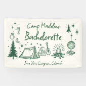キャンプバチェロレッテキャンピングハンドドロー書ドズグリーン 横断幕 (横)