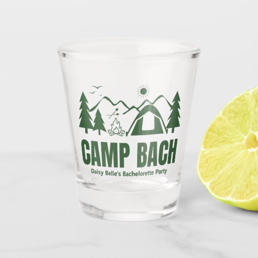 キャンプバチェロレッテグリーンショットグラス ショットグラス (正面)