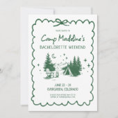 キャンプバチェロレッテグリーンボウキャンプの旅程 招待状 (正面)