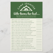 キャンプバチェロレッテゲーム彼女の緑を知っている チラシ (正面)