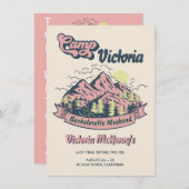 キャンプバチェロレッテピンクマウンテンガールズウィークエンド 招待状 (正面/裏面)