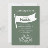 キャンプバチェロレッテフォレストグリーンウィークエンドイナリー 招待状 (正面)