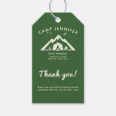 キャンプバチェロレッテフォレストグリーンキャンピングシック ギフトタグ (正面)