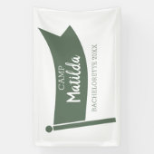 キャンプバチェロレッテマウンテングリーンフラッグキャンピング 横断幕 (縦)