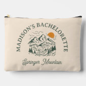 キャンプバチェロレッテレトロマウンテン名前をカスタムする アクセサリーポーチ (正面)