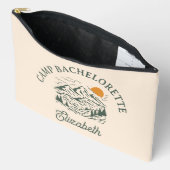 キャンプバチェロレッテレトロマウンテン名前をカスタムする アクセサリーポーチ (見開き)