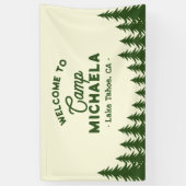 キャンプバチェロレッテヴェイルウェルカム前の最後のトレイル 横断幕 (縦)