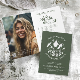 キャンプバチェロレッテ素朴モダンバチェロレッテ 招待状