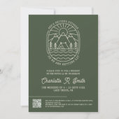 キャンプバチェロレッテ素朴モダンパーティー 招待状 (正面)