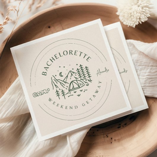 キャンプバチェロレッテ週末の日程 スタンダードカクテルナプキン