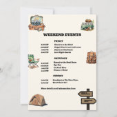 キャンプバチェロレッテ週末の日程 招待状 (裏面)