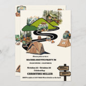 キャンプバチェロレッテ週末の日程 招待状 (正面/裏面)