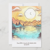 キャンプバチェロレッテ週末の日程 招待状 (裏面)