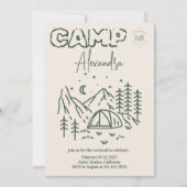 キャンプバチェロレッテ週末の日程 招待状 (正面)