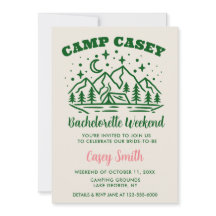 キャンプバチェロレッテ週末招待状