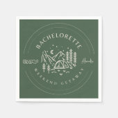 キャンプバチェロレッテ週末 スタンダードカクテルナプキン (正面)