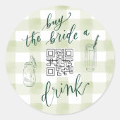 キャンプバ買バッ新婦ドリンクQRコードシール ラウンドシール (正面)