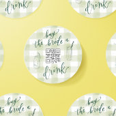 キャンプバ買バッ新婦ドリンクQRコードシール ラウンドシール