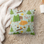 キャンプパターン クッション (ブランケット)