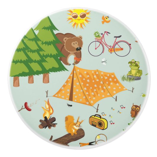 キャンプパターン セラミックノブ (正面)