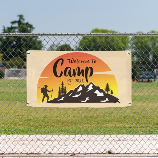 キャンプパーソナライズされたウェルカムバナー 横断幕 (インサイチュ)