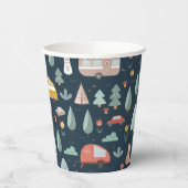 キャンプパーティーカップ |森のシーン 紙コップ (左)
