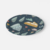 キャンプパーティー紙プレート ペーパープレート (アングル)