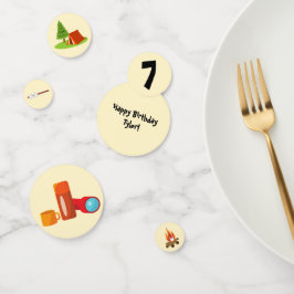 キャンプパーティー紙吹雪テーブルデコール コンフェッティ